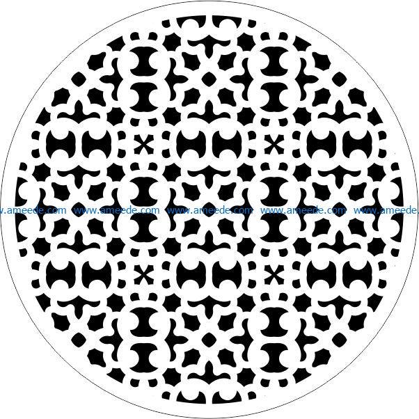 Decorative motifs circle E0009428 file cdr and dxf free vector download for Laser cut