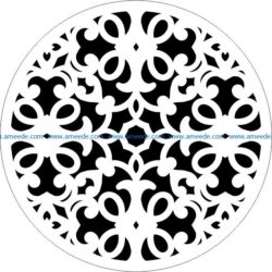 Decorative motifs circle E0009429 file cdr and dxf free vector download for Laser cut