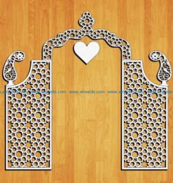 Design pattern Wedding gate E0009159 file cdr and dxf free vector download for Laser cut CNC