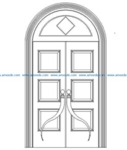 Design pattern door E0009112 file cdr and dxf free vector download for Laser cut CNC