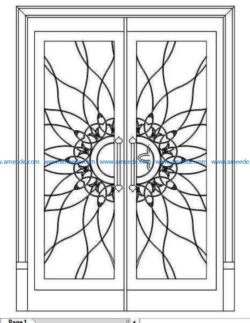 Design pattern door S0000007 file cdr and dxf free vector download for Laser cut CNC