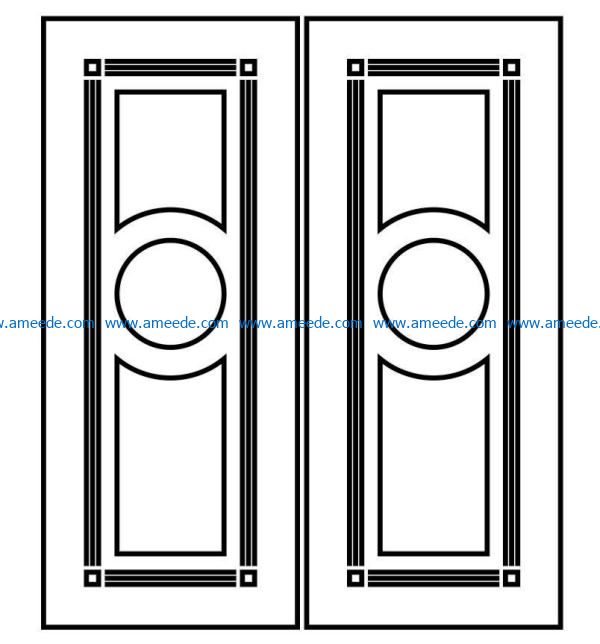 Design pattern door E0009304 file cdr and dxf free vector download for Laser cut CNC