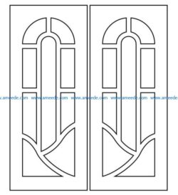 Design pattern door E0009306 file cdr and dxf free vector download for Laser cut CNC