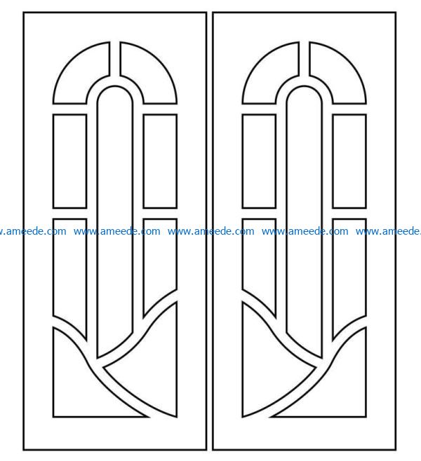 Design pattern door E0009306 file cdr and dxf free vector download for Laser cut CNC