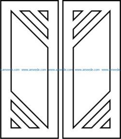 Design pattern door E0009392 file cdr and dxf free vector download for Laser cut CNC