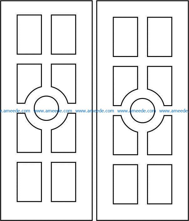 Design pattern door E0009349 file cdr and dxf free vector download for Laser cut CNC