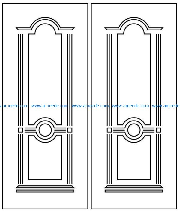 Design pattern door E0009350 file cdr and dxf free vector download for Laser cut CNC