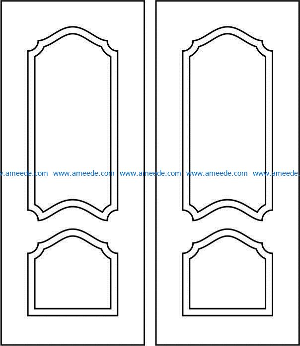 Design pattern door E0009393 file cdr and dxf free vector download for Laser cut CNC