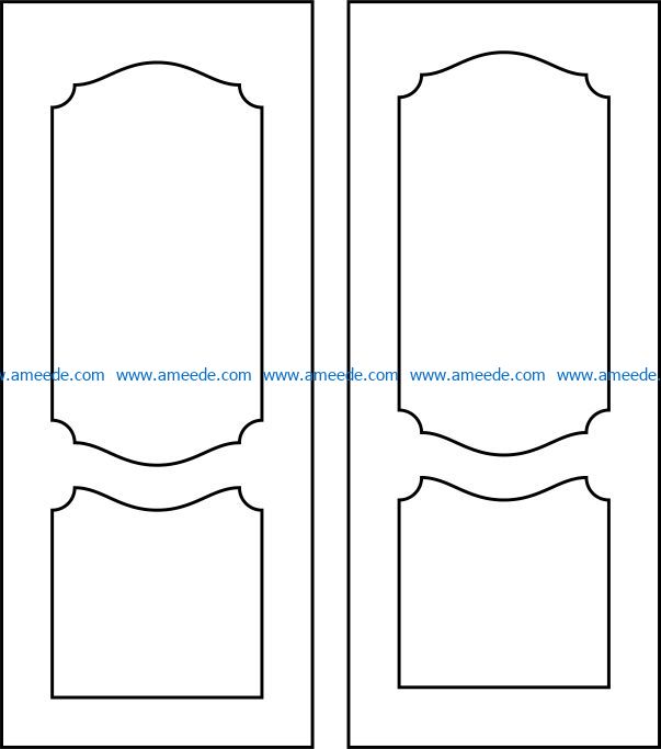 Design pattern door E0009394 file cdr and dxf free vector download for Laser cut CNC