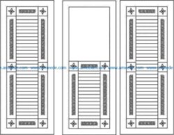 Design pattern door E0009423 file cdr and dxf free vector download for Laser cut CNC