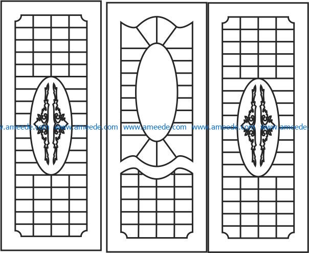 Design pattern door E0009424 file cdr and dxf free vector download for Laser cut CNC