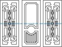 Design pattern door E0009425 file cdr and dxf free vector download for Laser cut CNC