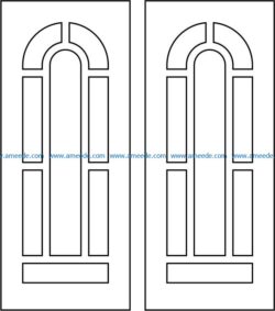 Design pattern door E0009506 file cdr and dxf free vector download for Laser cut CNC