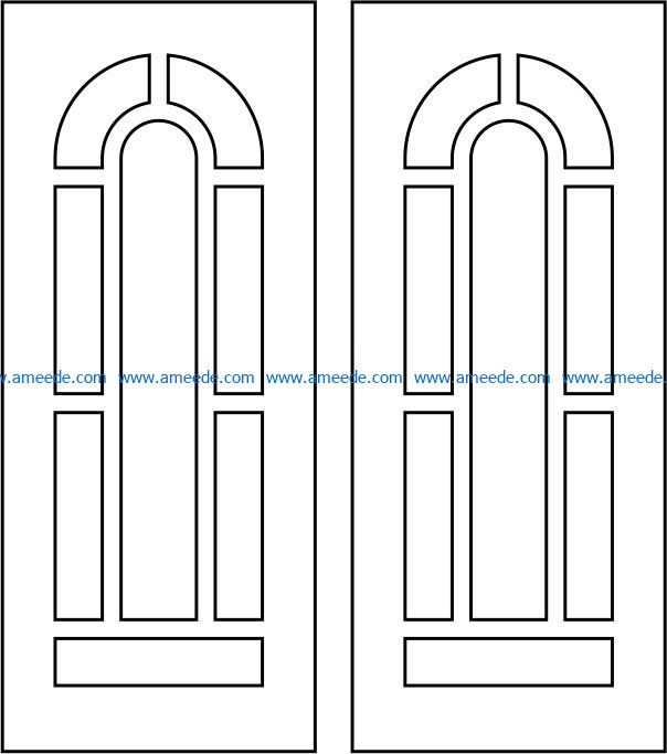 Design pattern door E0009506 file cdr and dxf free vector download for Laser cut CNC
