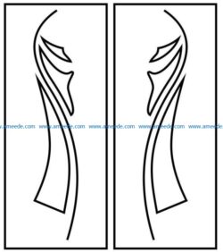 Design pattern door E0009507 file cdr and dxf free vector download for Laser cut CNC