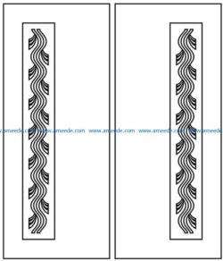 Design pattern door E0009509 file cdr and dxf free vector download for Laser cut CNC