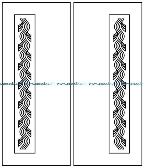 Design pattern door E0009509 file cdr and dxf free vector download for Laser cut CNC