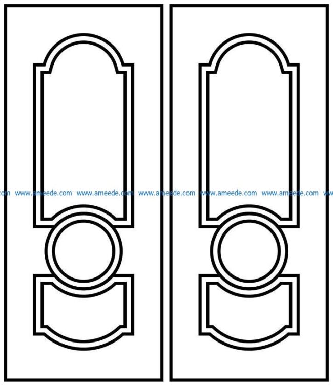 Design pattern door E0009551 file cdr and dxf free vector download for Laser cut CNC