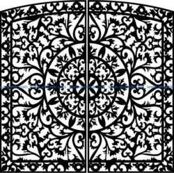Design pattern gate E0009215 file cdr and dxf free vector download for Laser cut CNC