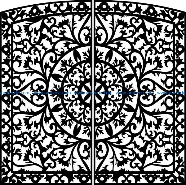 Design pattern gate E0009215 file cdr and dxf free vector download for Laser cut CNC
