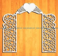 Design pattern wedding gate E0009160 file cdr and dxf free vector download for Laser cut CNC