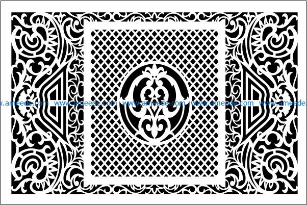 Design pattern panel screen E0009224 file cdr and dxf free vector download for Laser cut CNC