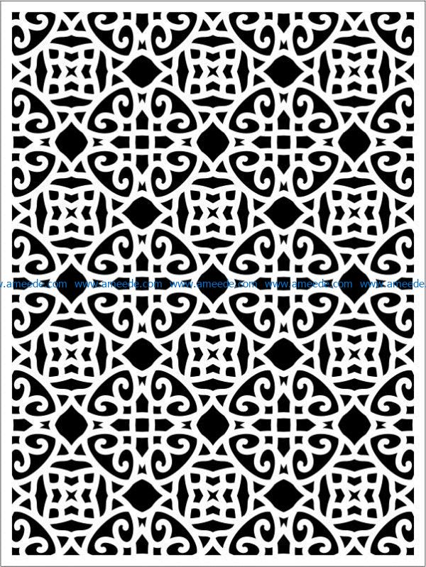 Design pattern panel screen E0009259 file cdr and dxf free vector download for Laser cut CNC