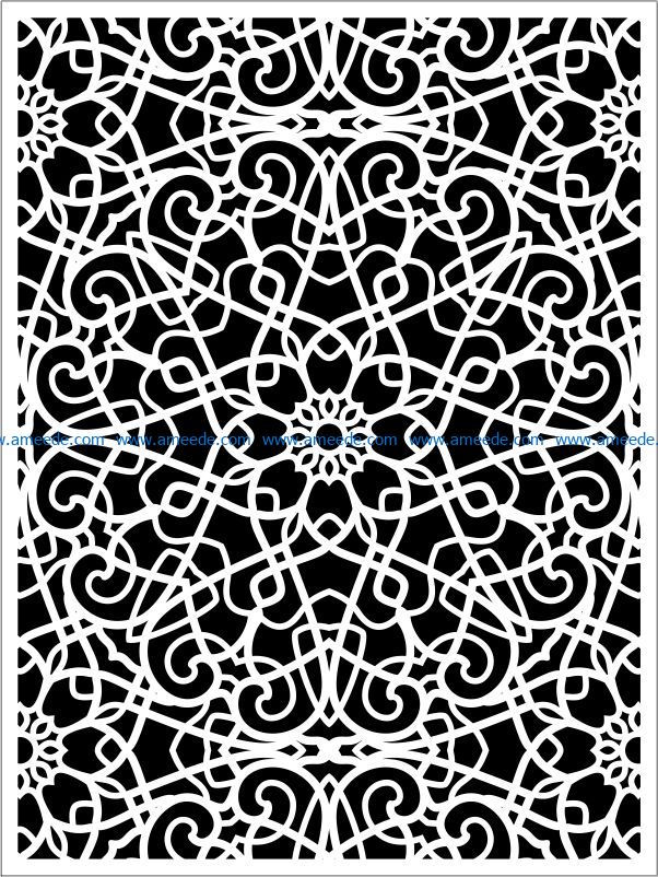 Design pattern panel screen E0009299 file cdr and dxf free vector download for Laser cut CNC