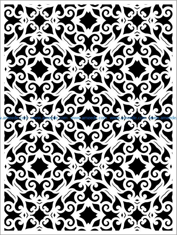 Design pattern panel screen E0009341 file cdr and dxf free vector download for Laser cut CNC