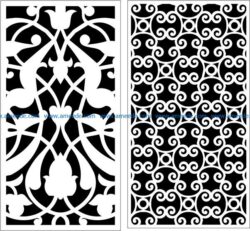 Design pattern panel screen E0009434 file cdr and dxf free vector download for Laser cut CNC