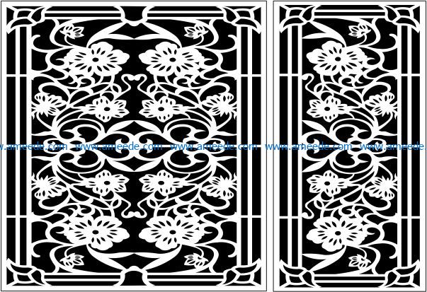 Design pattern panel screen E0009466 file cdr and dxf free vector download for Laser cut CNC