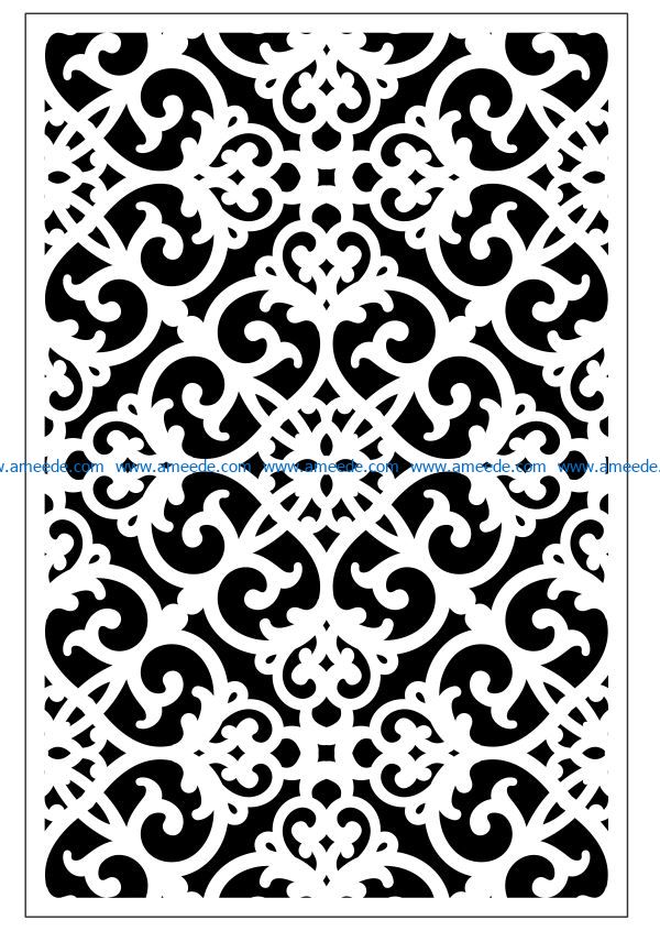 Design pattern panel screen E0009503 file cdr and dxf free vector download for Laser cut CNC