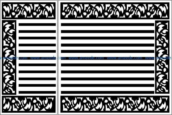 Design pattern panel screen E0009542 file cdr and dxf free vector download for Laser cut CNC