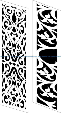 Design pattern panel screen E0009548 file cdr and dxf free vector download for Laser cut CNC