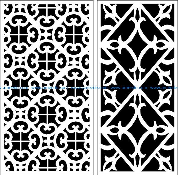 Design pattern panel screen E0009664 file cdr and dxf free vector download for Laser cut CNC