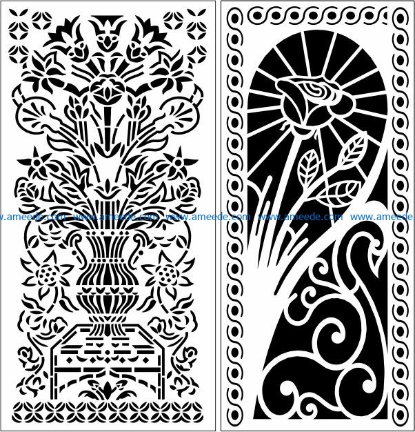 Design pattern panel screen E0009695 file cdr and dxf free vector download for Laser cut CNC