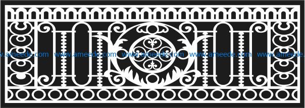 Design pattern railing E0009607 file cdr and dxf free vector download for Laser cut CNC