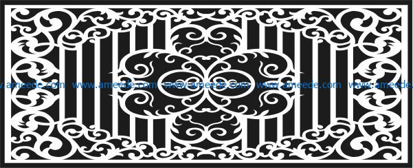 Design pattern railing E0009608 file cdr and dxf free vector download for Laser cut CNC