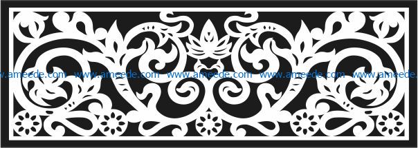 Design pattern railing E0009610 file cdr and dxf free vector download for Laser cut CNC Pattern railing