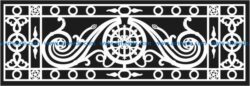 Design pattern railing E0009611 file cdr and dxf free vector download for Laser cut CNC Pattern railing
