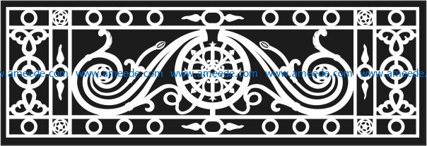 Design pattern railing E0009611 file cdr and dxf free vector download for Laser cut CNC Pattern railing