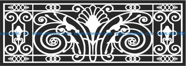 Design pattern railing E0009611 file cdr and dxf free vector download for Laser cut CNC