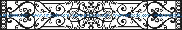 Design pattern railing E0009686 file cdr and dxf free vector download for Laser cut CNC