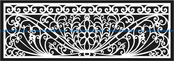 Railing ART Panel Stair CNC Vector Plasma Router Laser Cut DXF-CDR Files 
