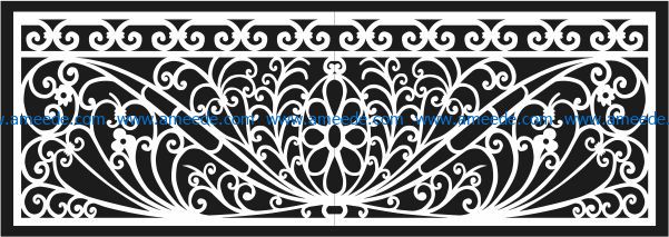 Design pattern railing E0009687 file cdr and dxf free vector download for Laser cut CNC