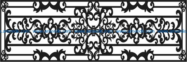 Design pattern railing E0009689 file cdr and dxf free vector download for Laser cut CNC