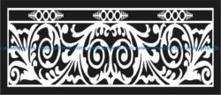 Design pattern railing E0009690 file cdr and dxf free vector download for Laser cut CNC