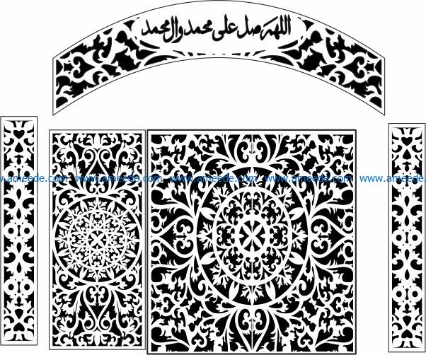 Design pattern railing E0009692 file cdr and dxf free vector download for Laser cut CNC