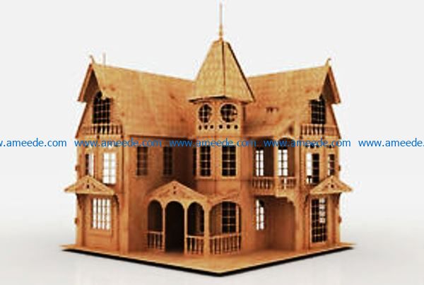 Doll house plans file cdr and dxf free vector download for Laser cut