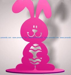 Easter bunny file cdr and dxf free vector download for Laser cut